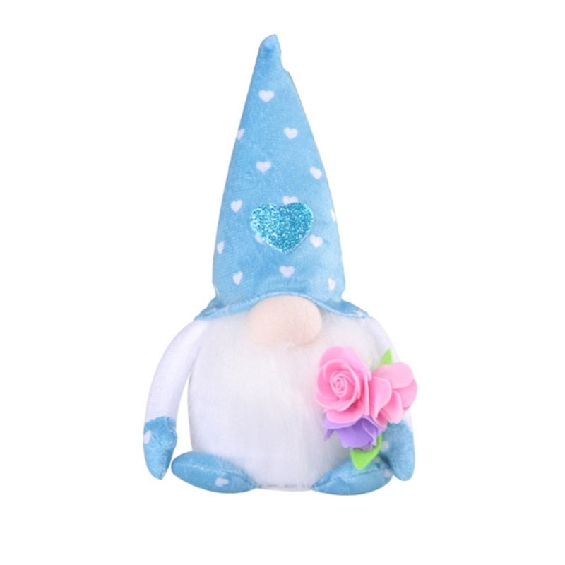 Gnomes With LED Light Decorations Plush Spring