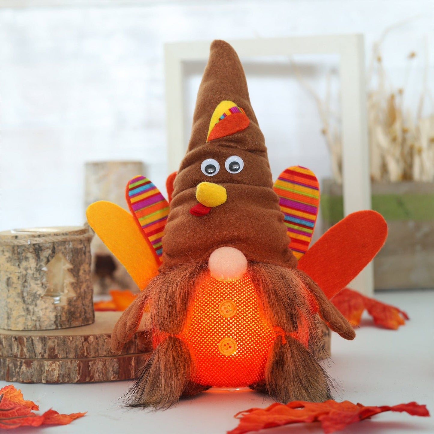 New Thanksgiving Lantern Turkey Faceless Doll Decoration