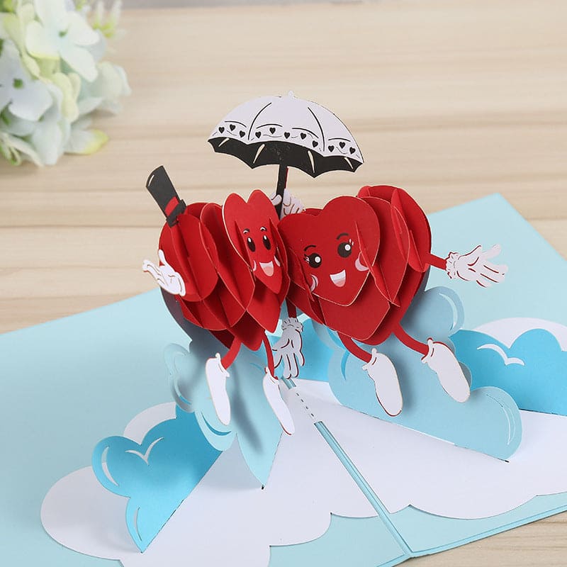 3D Engagement Cards Lovers Wedding Invitation Greeting Cards Laser Cut Valentine's Day Gift Anniversary Card Wholesale