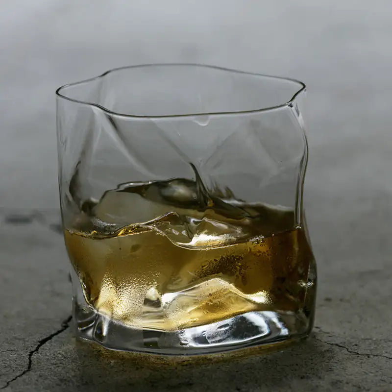 Crumple Japanese Style Whiskey Glass