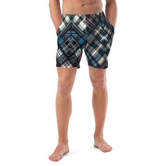 "Abstract Expression: Modern Abstract Art Pattern Custom Men's Swimming Trunks" - AIBUYDESIGN