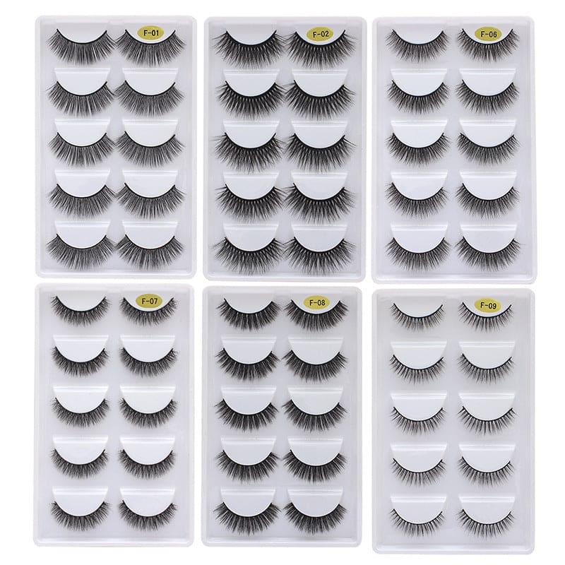 3d Multi-layer Thick 5 Pairs Of Eyelashes