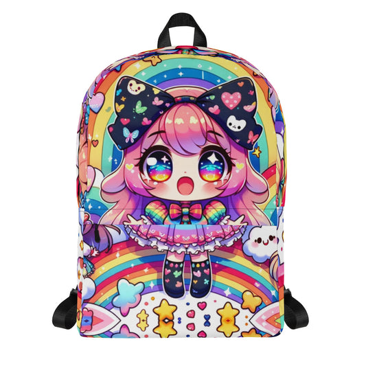 Whimsical Anime Wonders: Kids' Custom Kawaii Backpack for Cute and Playful Style