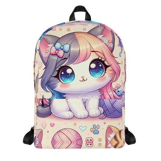 Whimsical Anime Wonders: Kids' Custom Kawaii Backpack for Cute and Playful Style