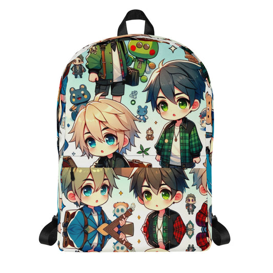 Whimsical Anime Wonders: Kids' Custom Kawaii Backpack for Cute and Playful Style