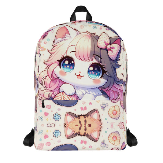 Whimsical Anime Wonders: Kids' Custom Kawaii Backpack for Cute and Playful Style