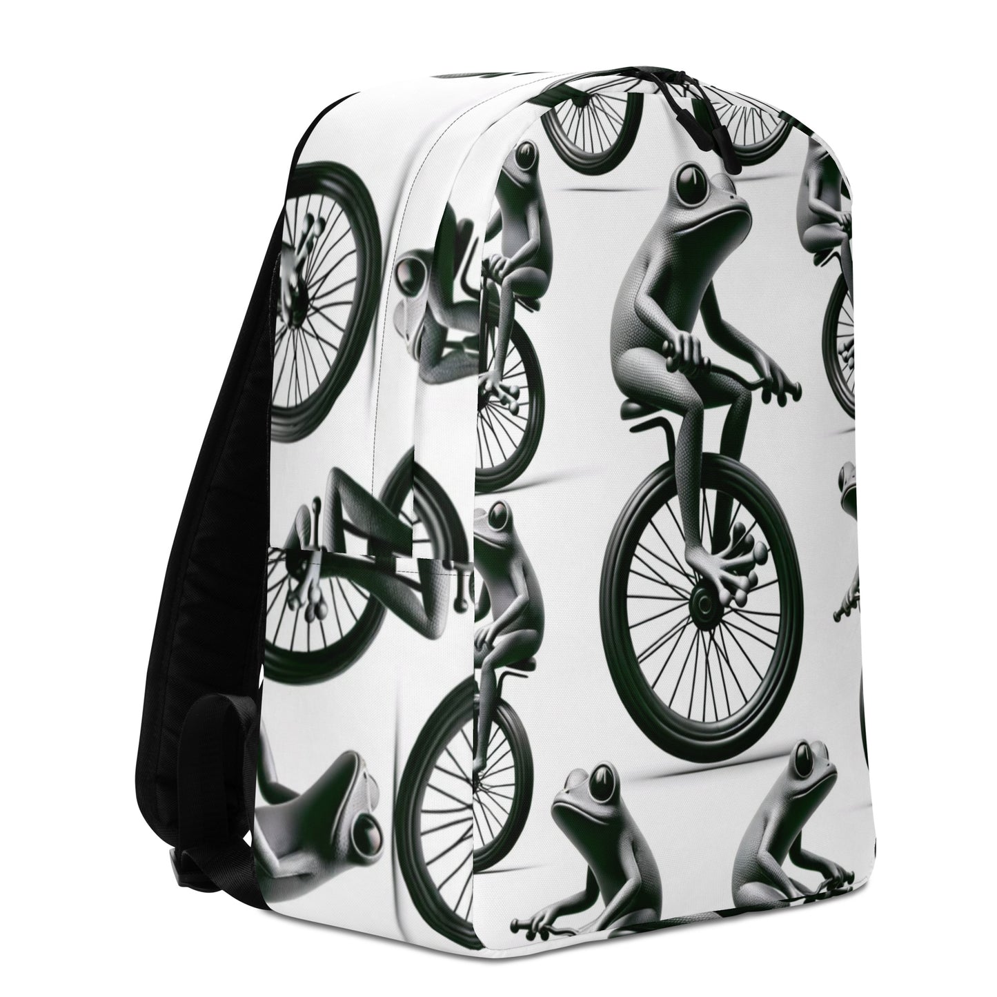 Oh Snap Whaddup Frog On Unicycle Minimalist Backpack