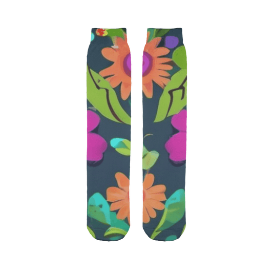 Womens  Gorgious Flowery Watercolor Artsy Sublimation Socks