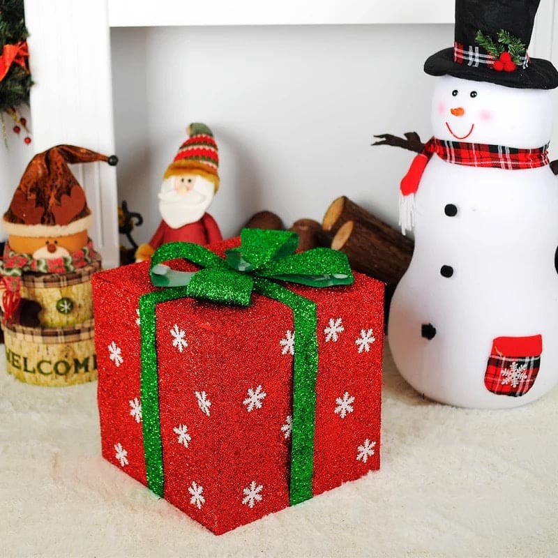 Christmas Day Bar And Shopping Mall Window Display Snowflake Gift Wrapping Box