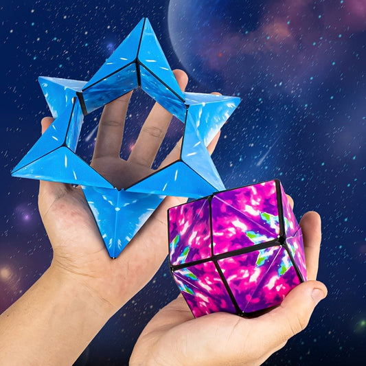 3D Geometric Changeable Magic Cube, Anti Stress Decompressing Hand Flip Variety Puzzle Cube For Kids, Fidget Toys
