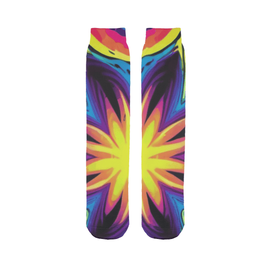 Womens Trippy Psychedelic Sublimation Socks