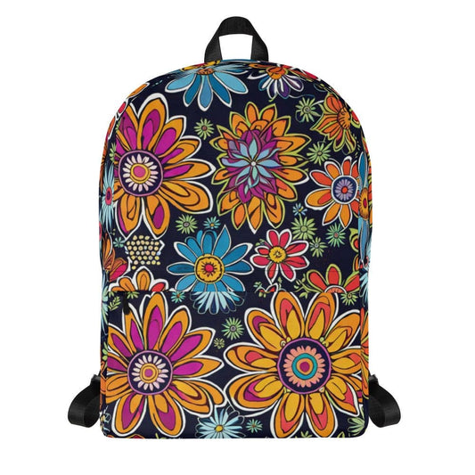 "Blooming Boho: Cute Floral Art Designed Backpack" - AIBUYDESIGN