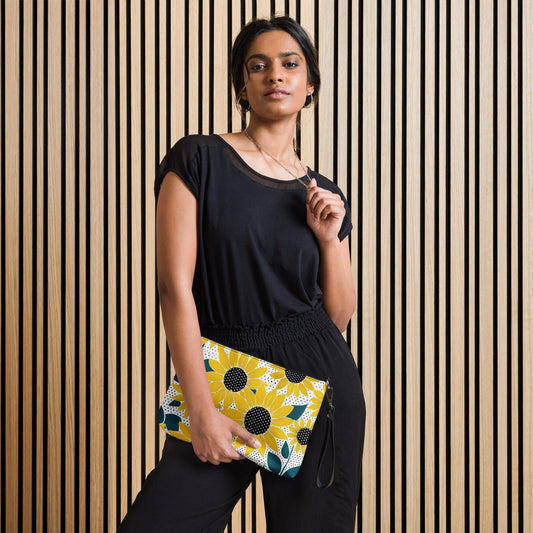"Boho Blooms: Cute Artsy Sunflower Print Crossbody Bag" - AIBUYDESIGN