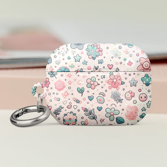 "Boho Blossom Delight: Colorful Pastel Flower Print AirPods® Case" - AIBUYDESIGN