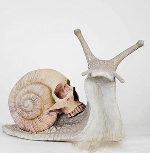Snail Skull Sculpture Gothic Decoration