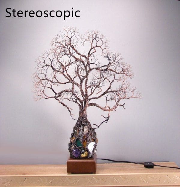 Ancient Tree Resin Acrylic Sculpture Glowing Color Lamp
