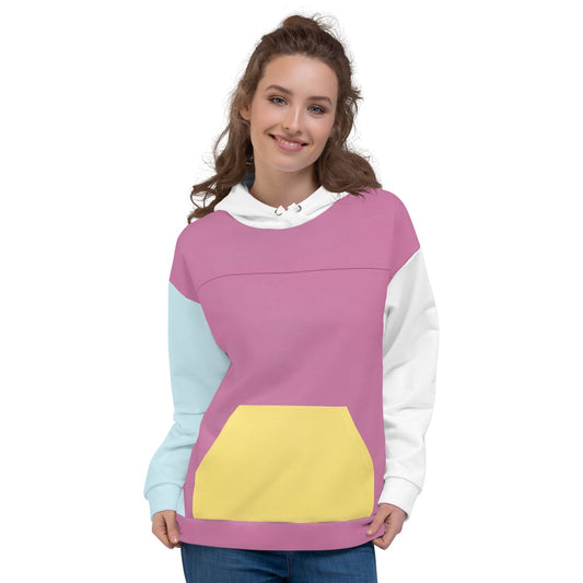 "Chic & Artsy Women's Pastel Colorblock Hoodie: Vibrant Style Statement" - AIBUYDESIGN