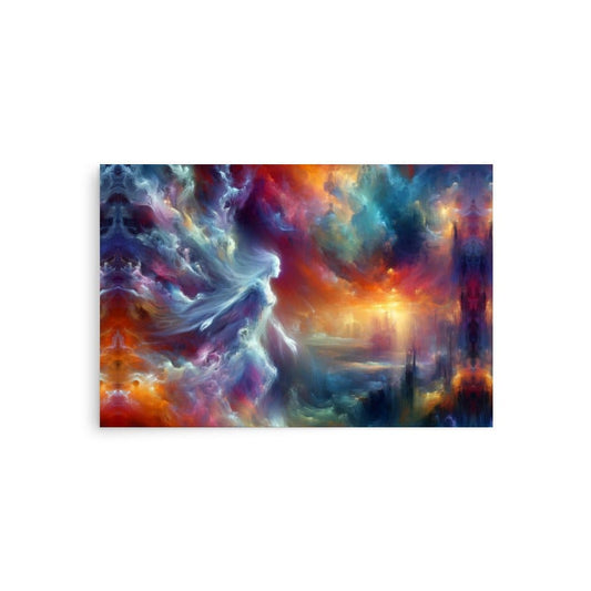 "Chromatic Dreams: Colorful Abstract Modern Art Trippy Poster" - AIBUYDESIGN