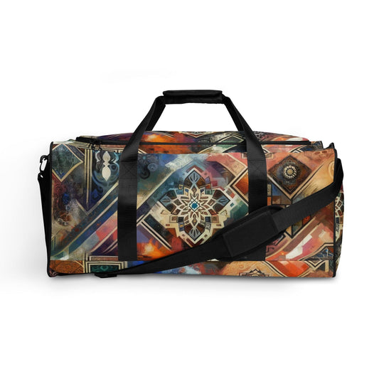 "Chromatic Masterpiece: Colorful Modern Painting Artistic Complex Duffle Bag" - AIBUYDESIGN