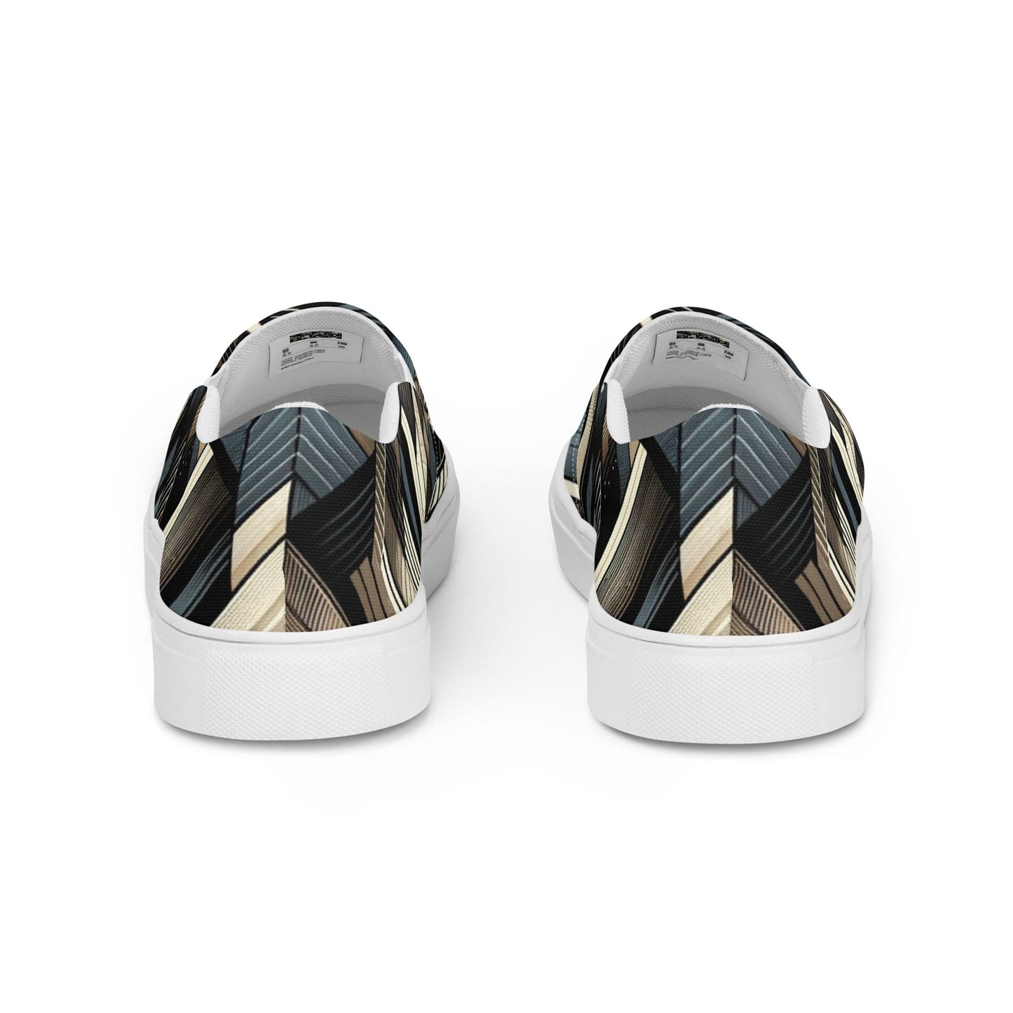 "Contemporary Canvas: Men's Modern Artistic Pattern Slip-On Canvas Shoes" - AIBUYDESIGN