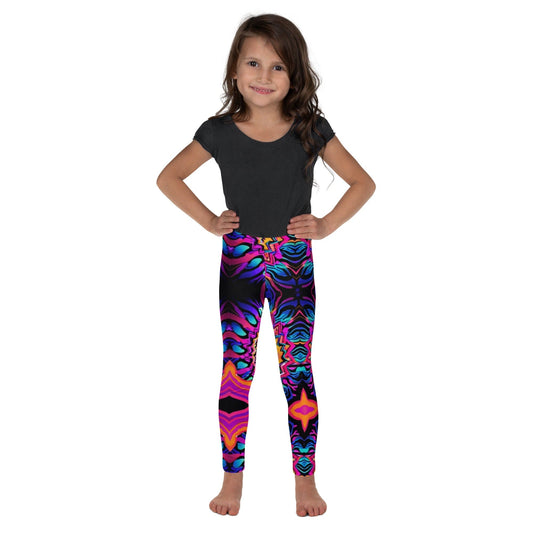 "Cute & Colorful Groovy Kids' Psychedelic Retro Leggings: Bring Back the Retro Vibes!" - AIBUYDESIGN