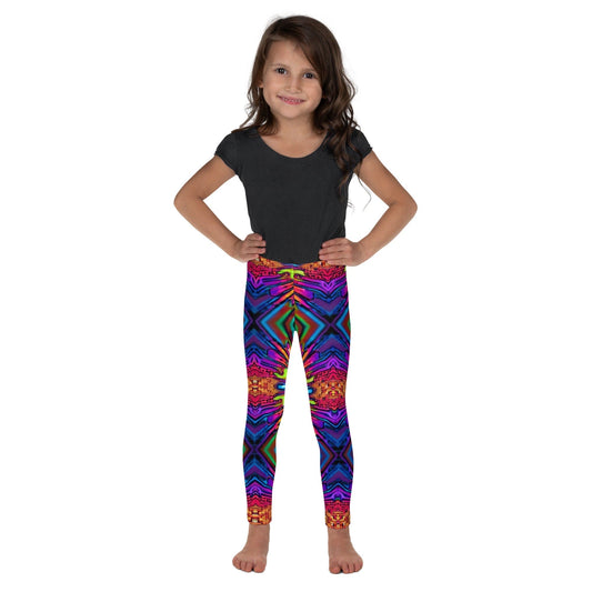 "Cute Kids' Groovy Psychedelic Retro Leggings: Retro Vibes for Little Ones!" - AIBUYDESIGN