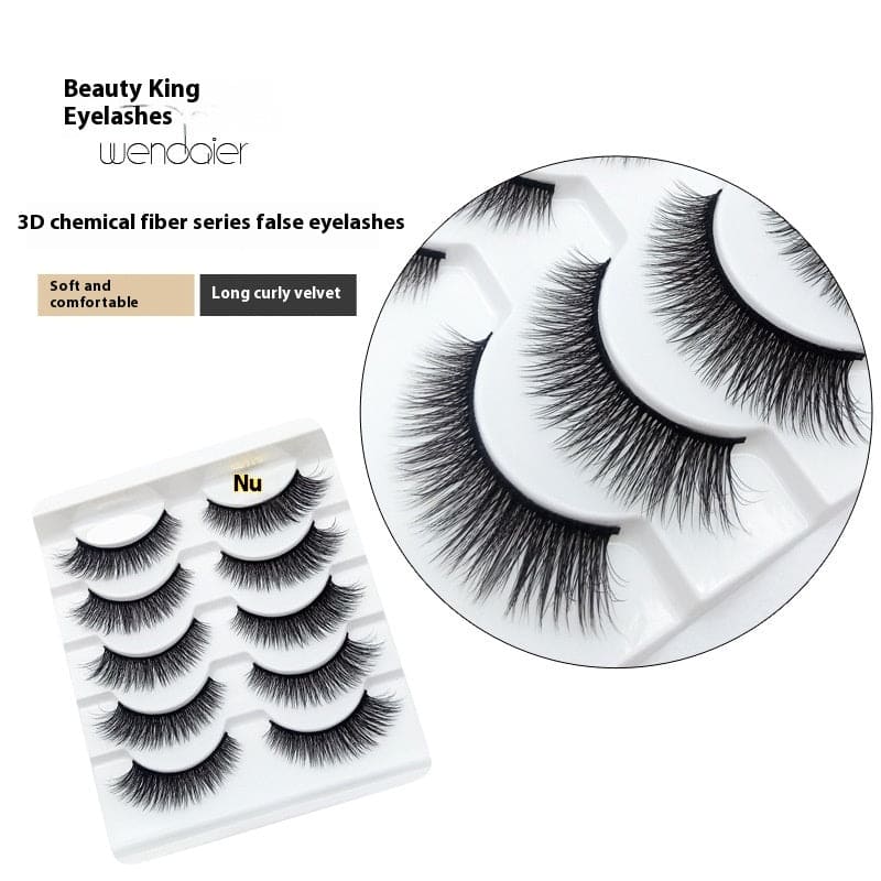 Multi-layer Three-dimensional Thick Big Eye Five Double Pairs Of False Eyelashes