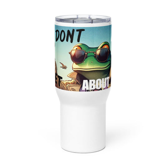 "Don't Froget Me: Cute Artsy Retro Funny 'Don't You Froget About Me' Travel Mug" - AIBUYDESIGN