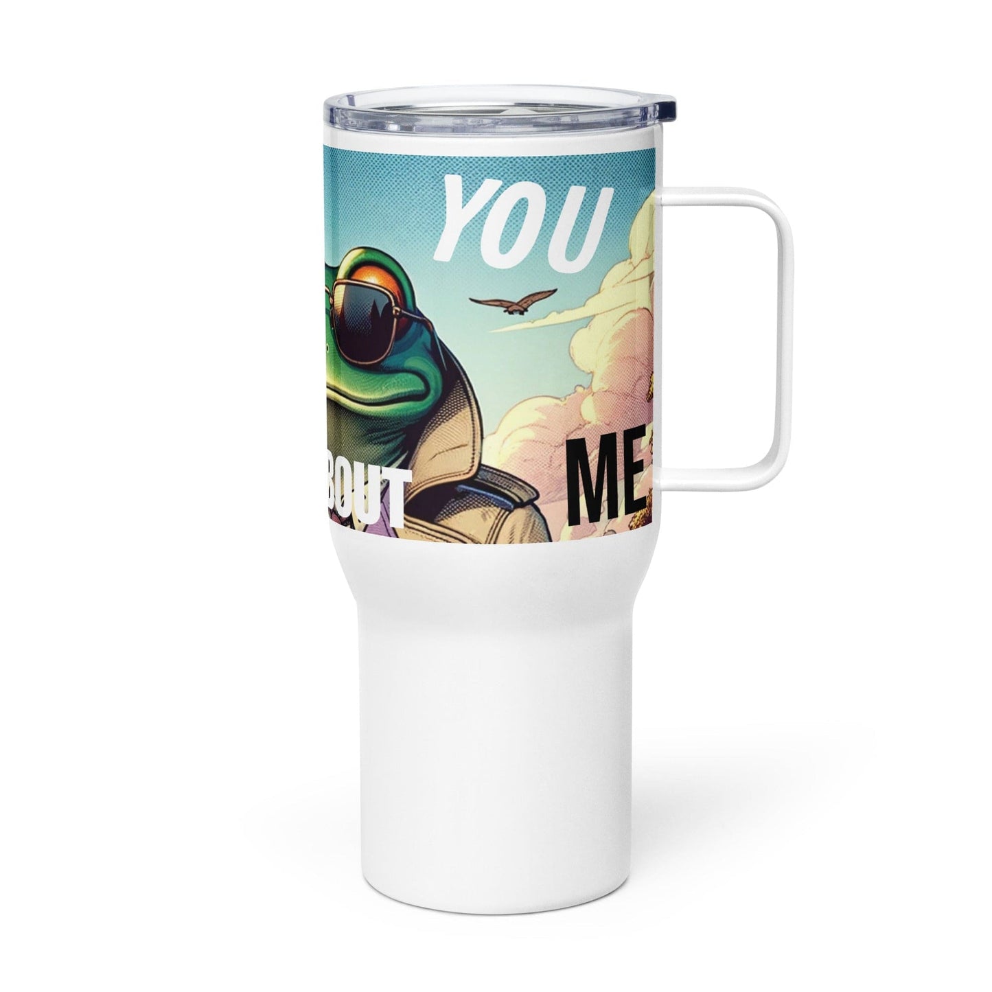 "Don't Froget Me: Cute Artsy Retro Funny 'Don't You Froget About Me' Travel Mug" - AIBUYDESIGN