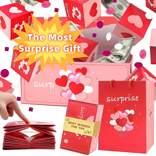 Surprise Box Gift Box Explosion Gift Box Surprise Bounce Box Diy Folding Paper Box Money Box Birthday Christmas Anniversary Gift