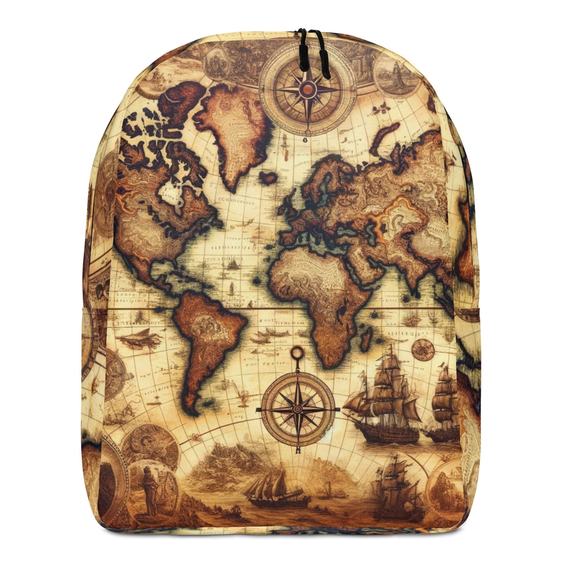 "Expedition Nostalgia: Vintage World Map Art Minimalist Backpack" - AIBUYDESIGN