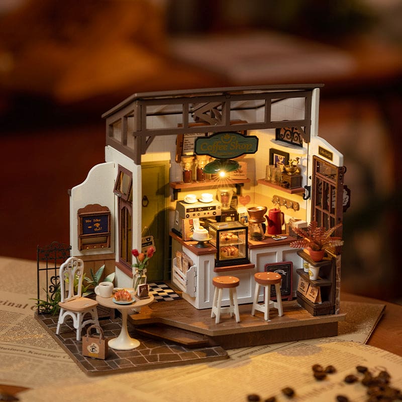 Rolife No.17 Cafe Miniature House Kit DG162 3D Wooden Building Toys For Gifts