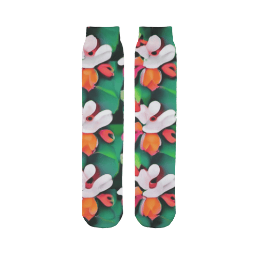 Womens Boho Colorful Flowery Elegant Sublimation Socks