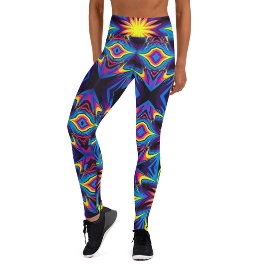 "Get Your Groove On: Women's Psychedelic Retro Custom Yoga Pants - Stylish Comfort for Every Stretch!" - AIBUYDESIGN