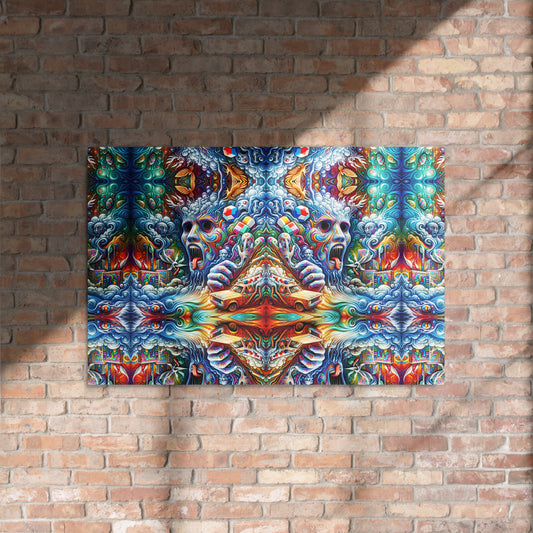 Psychedelic Dreamscape: Cool Artsy Colorful Trippy Psychedelic Metal Wall Print