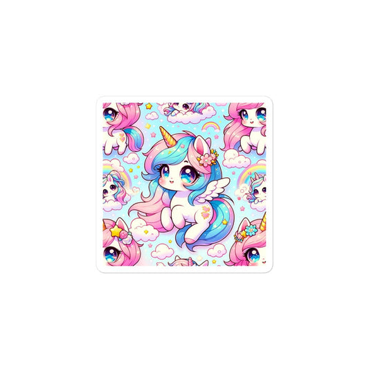 Magical Unicorn Dreams: Kids' Cute Kawaii Bubble-Free Stickers for Endless Enchantment!