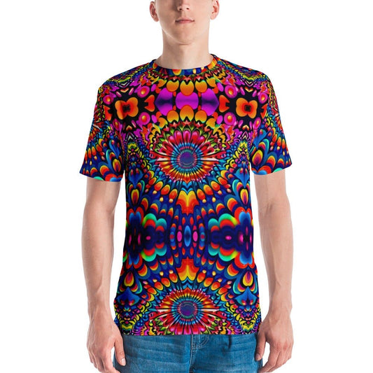 "Men's Psychedelic Retro Custom T-Shirt: Express Your Unique Style with Vibrant Colors!" - AIBUYDESIGN