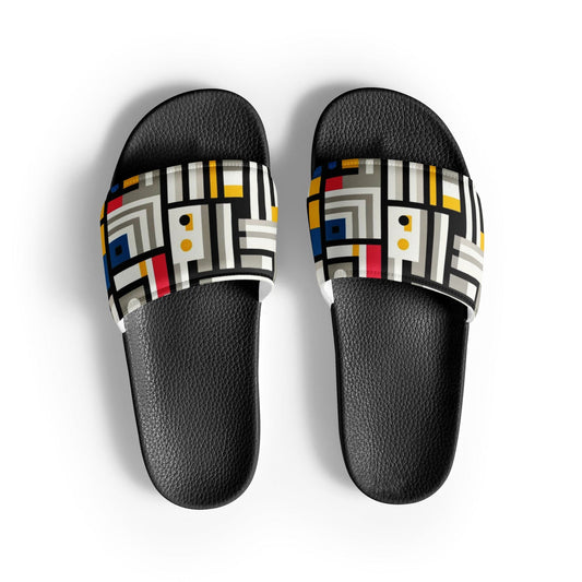 "Modern Artistry: Women's Cute Artsy Colorful Contemporary Modern Print Slides" - AIBUYDESIGN