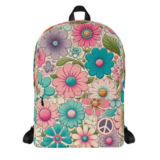 "Pastel Petals: Cute Flowery Boho Chic Art Backpack" - AIBUYDESIGN