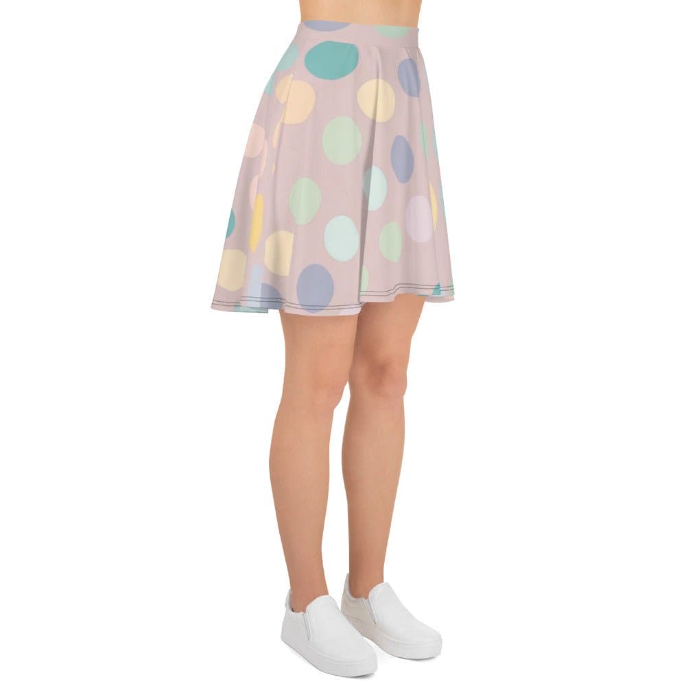 "Polka Dot Perfection: Vintage Luxe - Cute Artsy Skater Skirt for Women" - AIBUYDESIGN