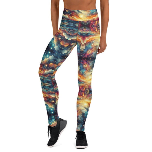 "Psychedelic Dreams: Women's Beautiful Chich Artsy Retro Psychedelic Print Yoga Pants" - AIBUYDESIGN