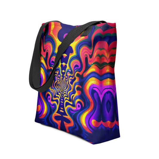 "Psychedelic Vibes: Retro Trippy Artsy Custom Tote Bag" - AIBUYDESIGN