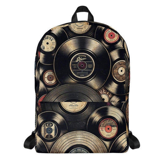 "Retro Groove: Cute Vinyl Record Boho Chic Backpack" - AIBUYDESIGN