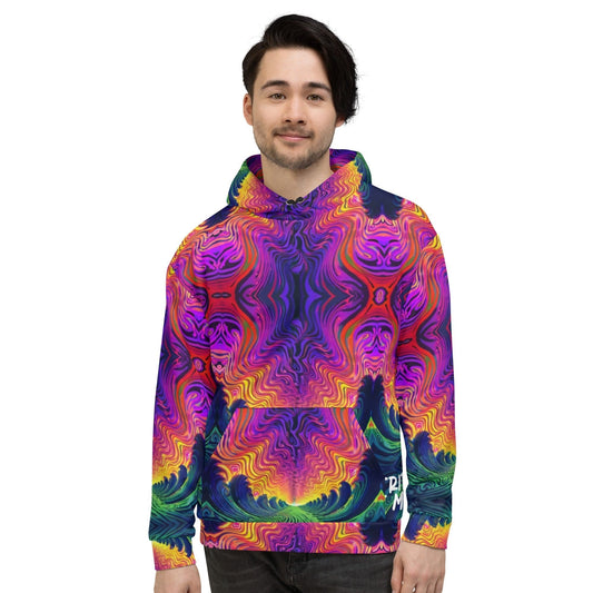 "Retro Reverie: Men's Custom Psychedelic Hoodie for Timeless Style" - AIBUYDESIGN