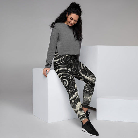 "Starry Nightscape: Luxurious Cute Artsy Joggers with Constellation Print for Women" - AIBUYDESIGN