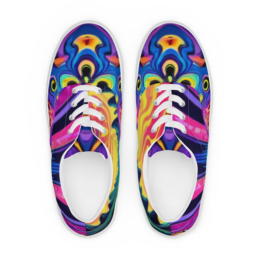 "Step into the Groove: Men’s Psychedelic Retro Custom Lace-Up Canvas Shoes for Retro Style Enthusiasts!" - AIBUYDESIGN