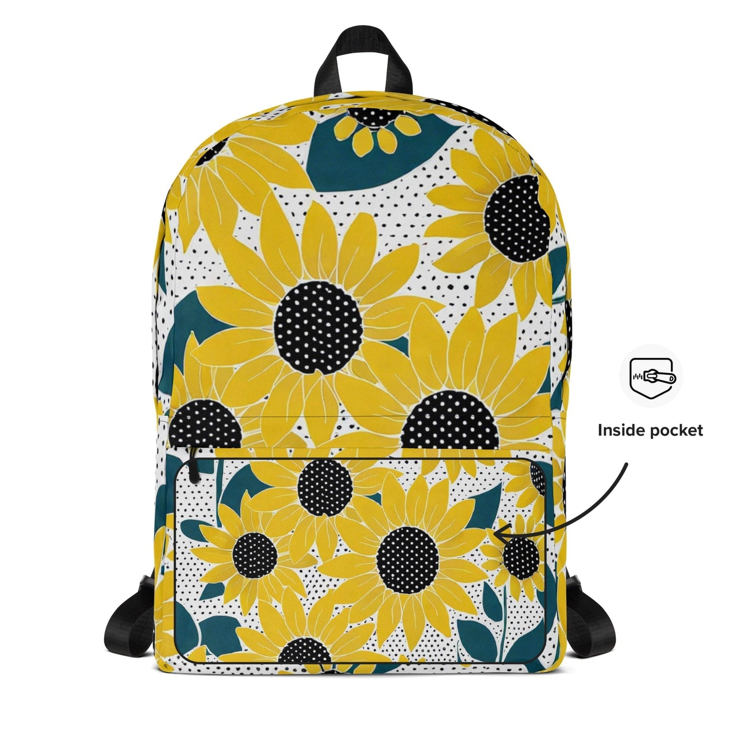 "Sunflower Whimsy: Cute Boho Chic Art Backpack" - AIBUYDESIGN
