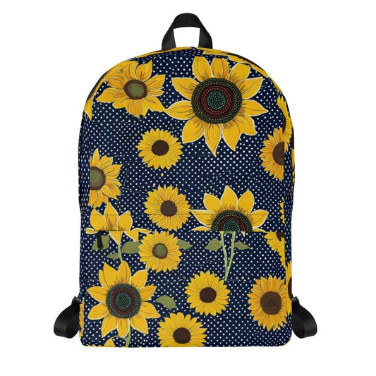 "Sunshine Bloom: Cute Boho Chic Sunflower Art Backpack" - AIBUYDESIGN
