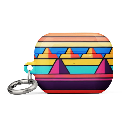 "Throwback Groove: Cute Artsy Colorful Retro 70s/80s AirPods® Case" - AIBUYDESIGN