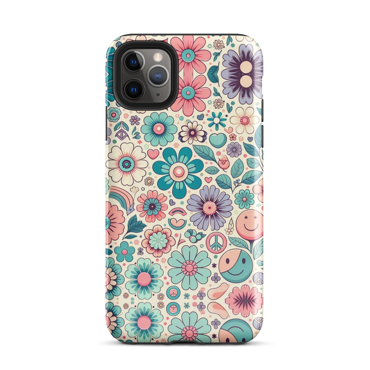 Custom Boho Floral Tough Case for iPhone® - Protect Your Phone with Style and Personality